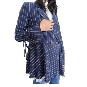 Free people navy stripes blazer brand new XS